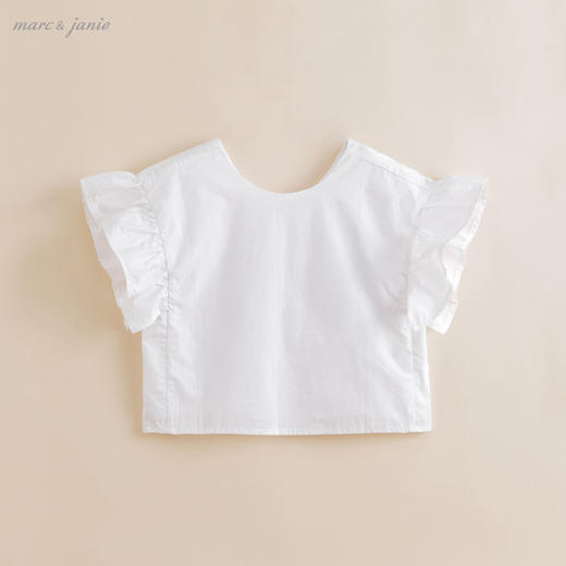 马克珍妮夏装新款 女童花边袖纯棉小衫 儿童上衣20353 商品图1