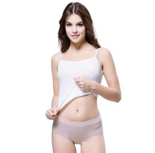 AB女蕾丝中高腰抗菌弹力棉小平角女裤提臀内裤0116 商品图3