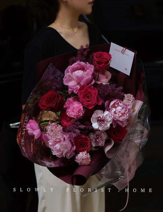 女王芍药康乃馨花束 商品图3