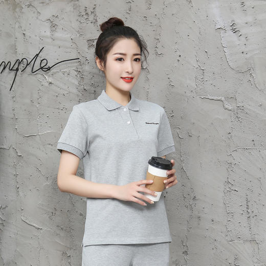 女POLO衫 M-XL 灰色 商品图2
