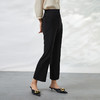 EITIE爱特爱夏季新款百搭显瘦修身铅笔裤黑色高腰休闲长裤女B2205910 商品缩略图2