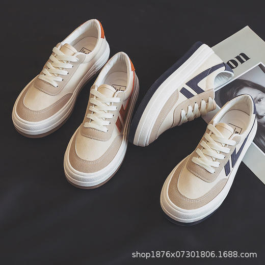 爆款休闲板鞋女韩版ulzzang潮原宿风2022学生新款百搭平底小白鞋 商品图1