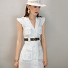 剩S/L/XL 芳外显瘦工装港味夏季收腰少女复古港味衬衫连衣裙 商品缩略图0