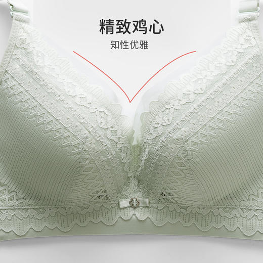 都市丽人内衣完美包容超薄蕾丝四排扣树脂胶圈3/4杯常规文胸LB22S3 商品图8