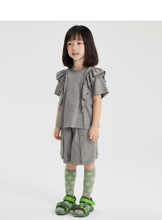 江南布衣 童  22年夏装新款短袖T恤  1M4110020 商品图4