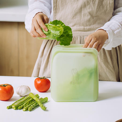 树可 可爱熊硅胶保鲜袋 封口密封袋 冰箱专用加厚蔬果收纳袋食品级 商品图2