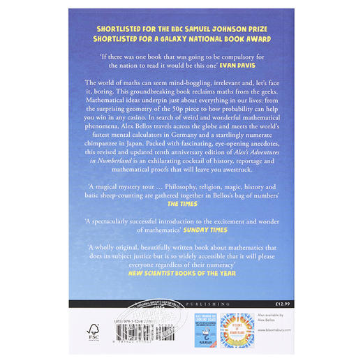 【中商原版】亚历克斯在数字王国的冒险 英文原版 Alex's Adventures in Numberland Alex Bellos 商品图1