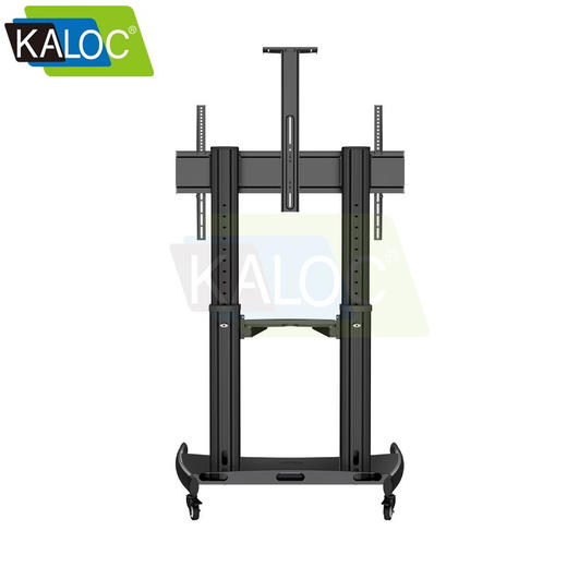 KALOC 通用60-95英寸大屏幕电视商业显示器铝合金立柱豪华移动支架显示器移动支架立式推车 商品图3