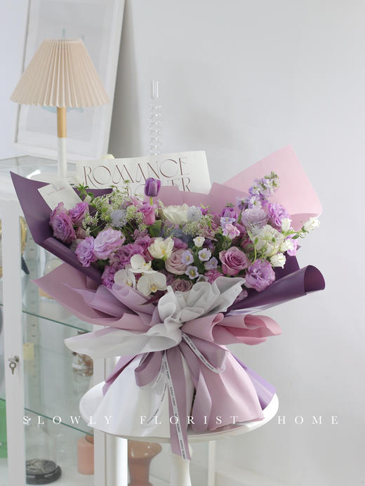 紫色熊抱大花束 商品图3
