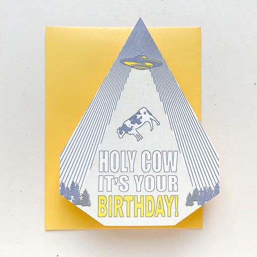 北京仓｜BlackBird LetterPress-holy cow-【生】光普照 贺卡［美国设计师］ 商品图1