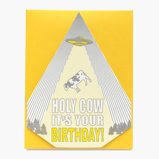 北京仓｜BlackBird LetterPress-holy cow-【生】光普照 贺卡［美国设计师］ 商品图0