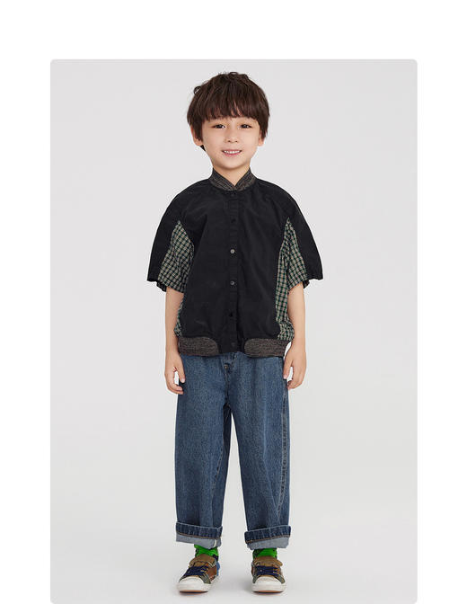 江南布衣童   22年夏装新款短袖衬衣  1M4253120 商品图3