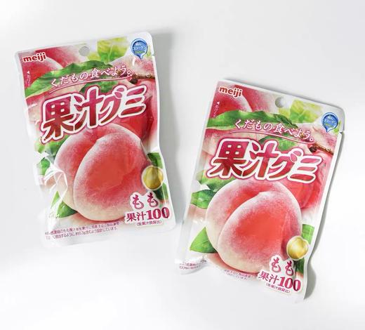 日本 明治meiji果汁软糖QQ糖果 51g 桃子味/草莓味 商品图2