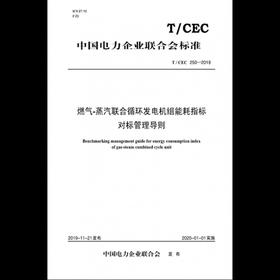 【按需印刷】T/CEC250-2019 燃气-蒸汽联合循环发电机组能耗指标对标管理导则