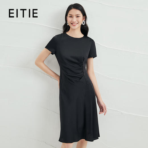 EITIE爱特爱品牌女装夏季时尚优雅高腰连衣裙中裙6607331 商品图1