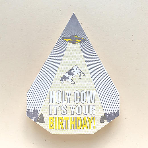 北京仓｜BlackBird LetterPress-holy cow-【生】光普照 贺卡［美国设计师］ 商品图2
