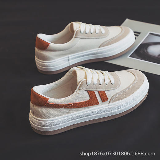 爆款休闲板鞋女韩版ulzzang潮原宿风2022学生新款百搭平底小白鞋 商品图0