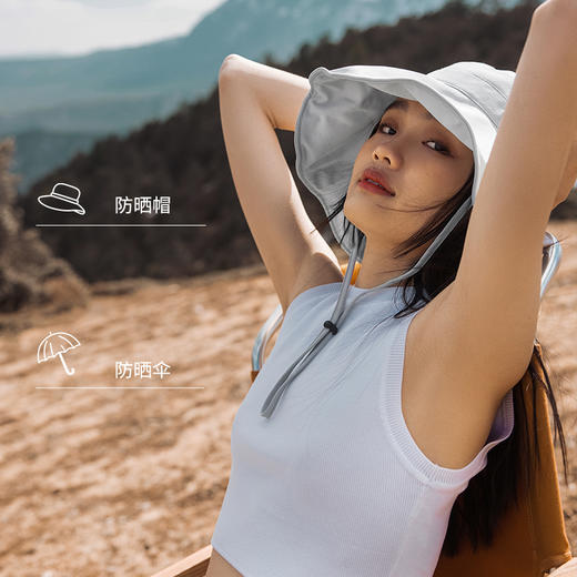 有棵树光合作用女士大帽檐太阳帽G-H729 商品图2