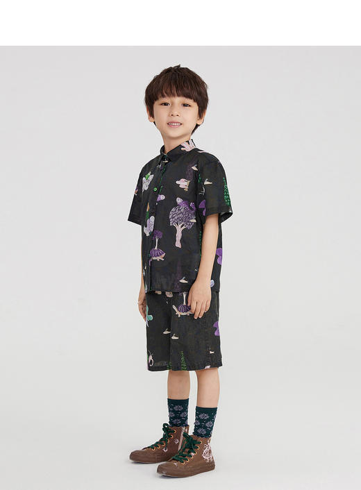 江南布衣 22年夏装新款短袖衬衣  1M4252100 商品图7