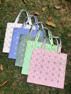 424-6三宅新款 彩金色幻彩 六格手提包 变形手袋 首日包邮