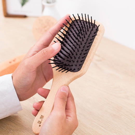 周广胜梳镜套装木梳子礼物按摩梳气垫梳镜梳套装送妈妈送长辈送朋友礼品梳『免费刻字！！限制8-10字』 商品图3