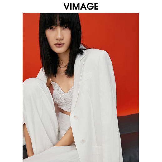 VIMAGE/纬漫纪新款时尚显瘦纯色西装薄外套V1703316 商品图4