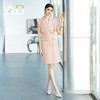 AD西装连衣裙女春夏烟粉色荷叶边西服裙高级感名媛轻奢正装a字裙 商品缩略图1