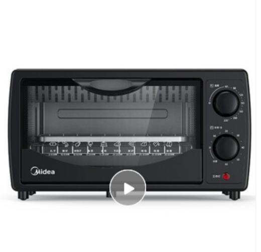 美的（Midea）电烤箱10升家用迷你多功能烘焙蛋糕小烤箱PT1011新款黑色 商品图0