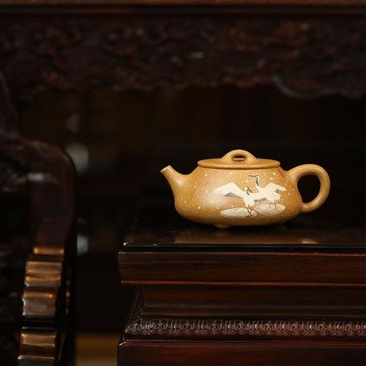 龙德堂陶艺 汤宣武《令瓢·大寒》原矿烟熏黄金段 300 cc 商品图0