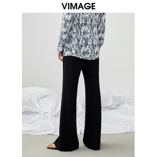 VIMAGE/纬漫纪夏季新款职业干练显瘦西装裤直筒长裤女V1705333 商品图4