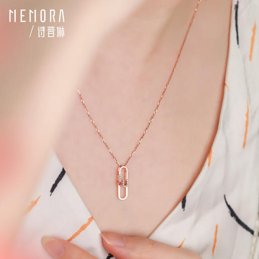 【一口价】告白项链 18K金钻石套链甜蜜比心项链一款多戴MEMORA诗普琳KN302001 商品图6