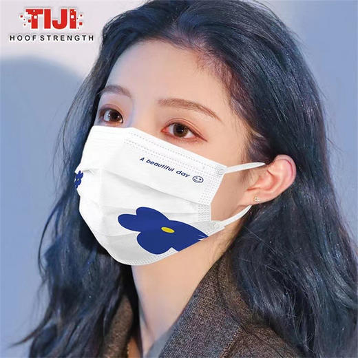 【时尚潮色，独立包装】网红爆款克莱因蓝一次性防护口罩-30片 商品图1