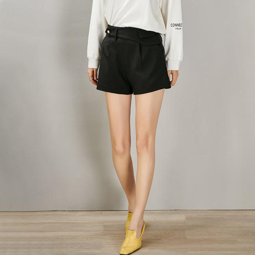 芳外夏季腰部拼接设计百搭短裤显瘦显腿长通勤休闲裤1126 商品图1
