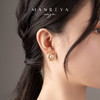 Manreya玛芮雅「太阳花」珍珠金属绕线耳钉女法式小众轻奢耳饰耳夹 商品缩略图4