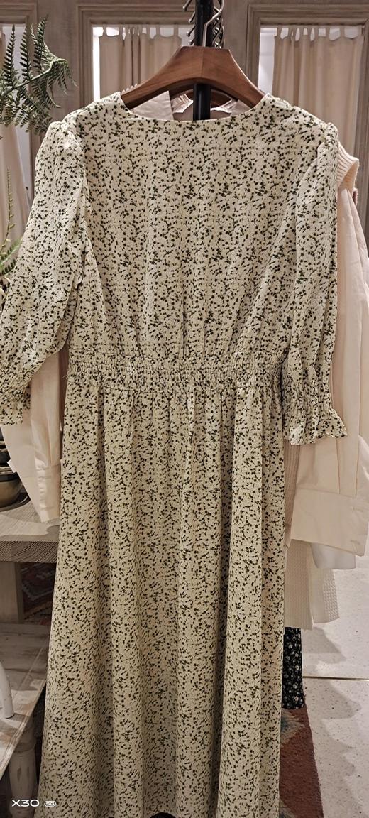 【门店同款】春 V领束腰长款连衣裙 商品图0