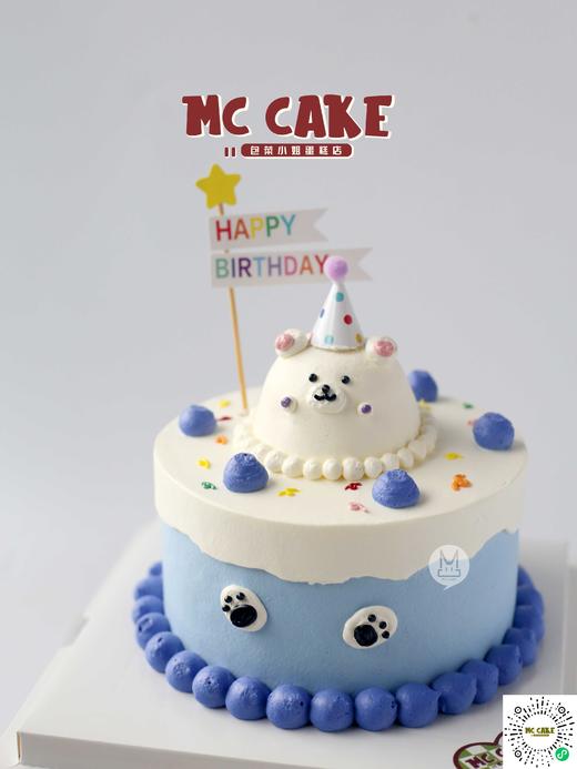 白色小熊立体裱花 商品图0