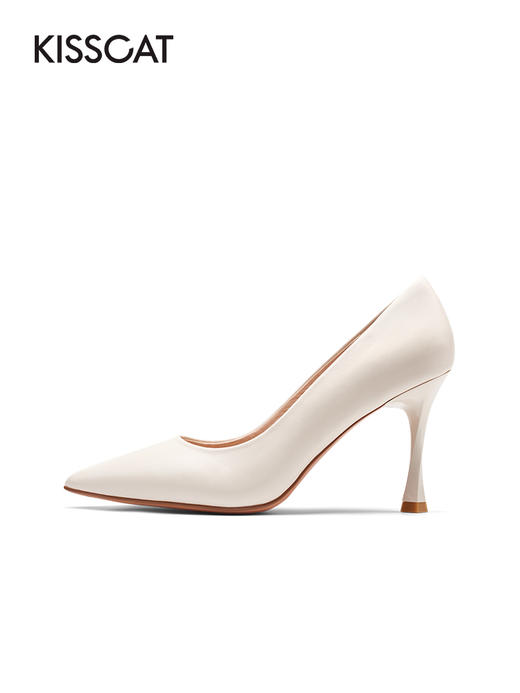 接吻猫超高跟鞋女2022年春夏季新款通勤气质尖头细跟羊皮单鞋女鞋32122-12 商品图2