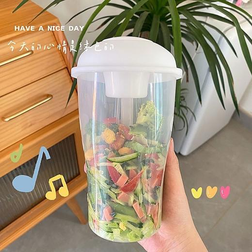 早餐沙拉杯梅森杯带勺盖酸奶杯便携牛奶低脂减重健康瘦体杯 商品图3