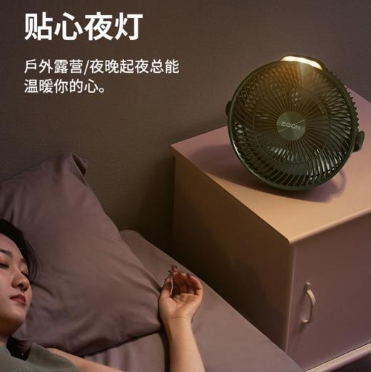 爱登 E708户外露营充电便携式电风扇 家用立台式落地两用 (常规版无驱蚊功能)[福利品] 商品图0