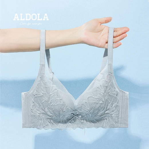 雅黛丽内衣女薄款大胸显小洞洞杯文胸无钢圈收副乳防下垂聚拢胸罩 商品图4
