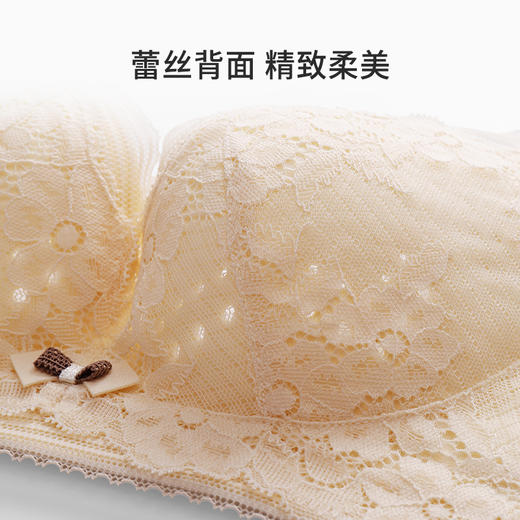 都市丽人内衣聚拢升杯超薄蕾丝三排扣树脂胶圈3/4杯常规文胸LB22E4 商品图7