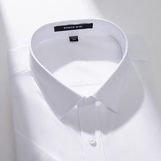 【防水防油防污】罗蒙男士衬衫微弹有型舒适透气商务通勤百搭短袖衬衣 商品图4