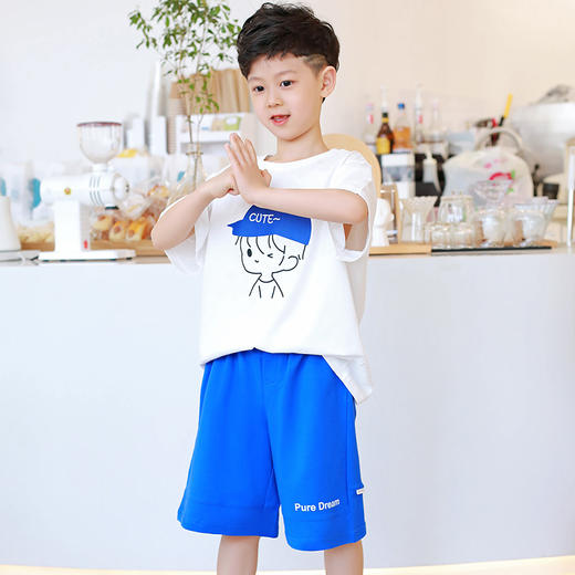 【抄底价清仓】龙之涵小毛圈运动款短裤 5分裤 全棉 吸汗透气   弹力款 尺码100-170 龙之涵简约酷型五分短裤 商品图6