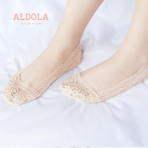 雅黛丽袜子女船袜隐形防滑不掉跟夏季薄款蕾丝短袜女袜子潮网红款 商品图4