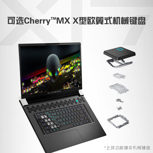 外星人ALIENWARE x17 R1 17.3英寸高端游戏本11代8核i7 32G 1T RTX3070 165Hz 高刷屏轻薄笔记本电脑1776W白 商品图4