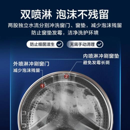 海尔洗衣机全自动滚筒 大容量一级变频节能家用双喷淋 香薰洗纤美系列 9公斤+430超薄XQG90-BD14126L 商品图3