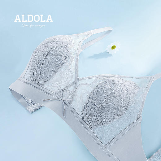 雅黛丽内衣女聚拢小胸薄款2022新款兔耳杯文胸蕾丝性感显胸小胸罩 商品图4