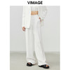 VIMAGE/纬漫纪夏季新款通勤职业干练时尚显瘦西装裤直筒长裤女V1705320 商品缩略图0