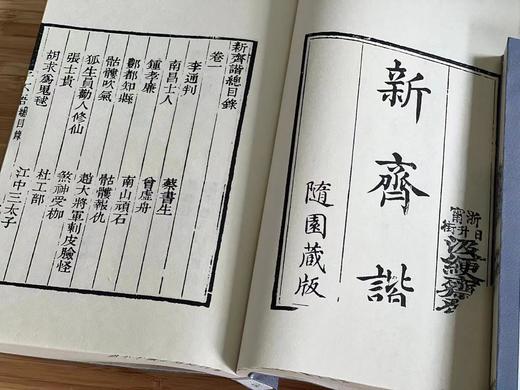 《全刊初刻正续子不语》《全刊初刻正续子不语》，清 袁枚著，宣纸线装二函14册，成书尺寸27*17CM。泾县仿古色手工宣纸内页，黑白套红印刷。广陵书社2022年1月一版一印。 商品图13