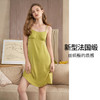 HSIA遐 吊带睡裙女士夏季宽松U型露背性感抹胸式轻复古睡衣家居裙优质法国缎 商品缩略图3
